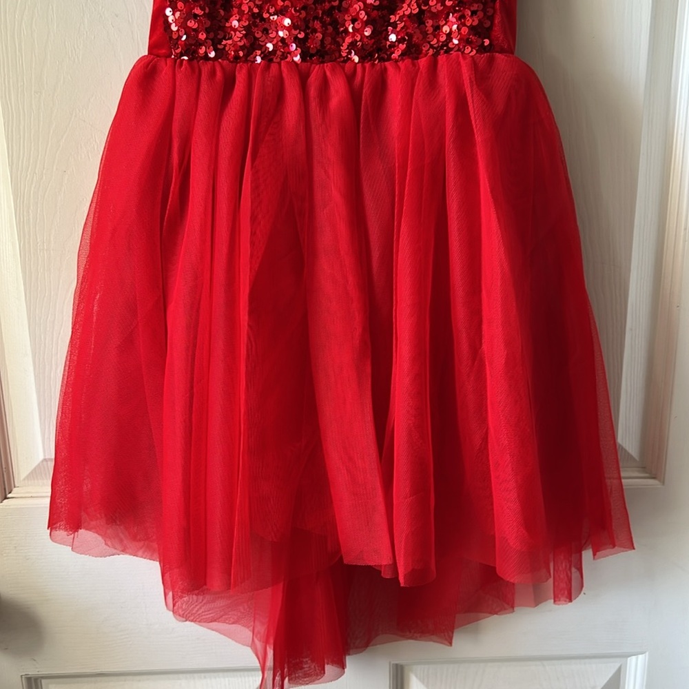 NWT Cat & Jack Girls Red Sequined dress Sz XS 4/5. - Picture 3 of 8